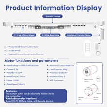 Smart Mini40 Motorised Curtain System, 60kg Load Capacity, Remote Control, Voice and App Compatible